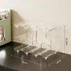 Estante de Almacenamiento para Tazas Soporte de Escritorio para Tazas de Agua Barra de Cocina Mostrador Organizador de Múltiples Niveles con Bloques de Color Ondulados para Tazas de Café y Té