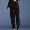 Pantalones Harem Cortos de Terciopelo de Color Sólido Elásticos en la Cintura Adelgazantes de Primavera y Otoño Transfronterizos del Sudeste Asiático Venta al por Mayor