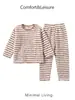 Conjunto de ropa de casa para niños y niñas, pijama infantil de otoño, ropa de casa de otoño e invierno para niñas, conjunto de pijama medio polar para bebé