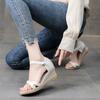 Sandalias Deportivas para Mujer de Verano 2026, Modernas, Nuevas, con Lazo, Punta Abierta, Tacón Alto, Plataforma y Hebilla Estilo Europeo y Americano, Zapatos de Hada