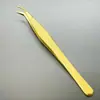 Pinzas para Pestañas con Patrón de Pez Color Espejo Pinza de Pluma Dorada Pinzas de Delfín Pinzas de Flor Pinzas para Pestañas
