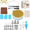 Bandeja Giratória para Bolo Conjunto de 106 Peças Bandeja Giratória para Bolo de Aço Inoxidável Ferramentas para Cobertura e Decoração de Bolos Fabricante Atacado