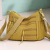 Bolsa Transversal Simples da Moda 2026 para Mulheres, Bolsa de Ombro Versátil Casual, Bolsa para Mãe com Grande Capacidade e Múltiplos Bolsos para o Dia a Dia