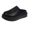 Pantuflas Cerradas Estilo Birkenstock de Cuero Sintético Retro con Suela Gruesa para Mujer, Nuevo Modelo Primavera/Verano 2026, Sandalias Perezosas de Exterior que Aumentan la Altura
