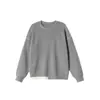 Suéteres de punto de alta gama para otoño e invierno para hombres y mujeres, corte holgado, cuello redondo, casual, versátil, simple, tejido grueso y cálido
