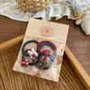 Pacote com 5 Faixas de Cabelo Desenho Animado Gatinha Kt Corda de Cabelo Infantil Animal Fofo Elástico Fofo Faixa de Cabeça Alta Acessórios de Cabelo