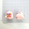 Simulación Estéreo Comida y Juego Pastel Cerdo Oso Resina Accesorios DIY Funda de Teléfono Pasador Llavero de Refrigerador