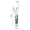 Clip de ciruela con mango verde de acero inoxidable clip para alimentos clip para platos de buffet clip de cocina para hornear clip para pan clip para barbacoa clip para bistec