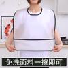 Babero Impermeable para Adultos Lavable Sin Lavado Babero Delantal para Comer Paciente Anciano Bolsillo de TPU con Pajita Venta al por Mayor