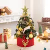 Árvore de Natal flocado terno rosa enfeites de Natal para mesa presente decoração de Árvore de Natal mini Árvore de Natal