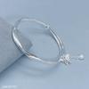 Pulseira Möbius de Prata de Lei 9999 para meninas, pulseira sólida brilhante push-pull, pulseira jovem moderna de alta qualidade