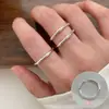 Anillo Tejido Personalizado para Mujer, Moderno y Versátil, Anillo Abierto Geométrico de Múltiples Capas y Borde Ancho, Anillo Dulce y Fresco para el Dedo Índice