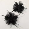Moda Trendy Organza Flor Borde Quemado Pluma Accesorios DIY Accesorios para el Cabello Corona Tocado Materiales para Mujer Mayoreo