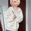 Moletom Outono e Inverno Moletom Estampado Estudante Suéter com Capuz de Alta Qualidade Casaco Feminino Moda Fofa Minimalista