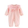 Ropa para Bebés Niñas, Monos de Manga Larga para Primavera y Otoño, Ropa para Bebés de 0 a 12 Meses, Monos de Color Sólido