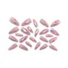 Rombos Multifacéticos Estéreo 3D Fantasma Metal Galvanizado Brillante Manicura Moda Europea y Americana Cabeza Redonda Almendra Rosa Uñas Postizas