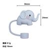Tapa de Silicona para Popote Forma de Animal Terrestre Elefante Panda Tapón de Polvo Grado Alimenticio Fábrica Mayorista Stock Listo Se Puede Personalizar