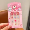 Lindas Pegatinas para Uñas Sanrio para Niños, Pegatinas de Uñas Desgastables, Parches para Uñas de Kuromi, Juguetes de Dibujos Animados para Niños
