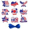 Etiquetas de Decoración de Fiesta de Independencia Transfronteriza Europea y Americana Día Nacional de EE. UU. Fiesta de Vacaciones Regalo Decoración Adornos Colgantes