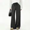 Pantalones de maternidad, nuevo estilo primavera y otoño, pantalones de pierna ancha a rayas blancas y negras, holgados y fluidos, no apretados alrededor del vientre, cubren las caderas, adelgazantes, pantalones largos para usar como prenda exterior