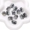Accesorios de Encaje Tridimensional Hoja de Loto Hechos a Mano DIY Pulsera Collar Accesorios de Joyería Degradados Cuentas de Cristal de Loto de Doble Agujero