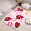 Tapete de flocado para piso transfronteiriço, tapete para sala de estar, tapete para quarto, ao lado da cama, para estudo de crianças, porta, tapete de piso absorvente antiderrapante, atacado