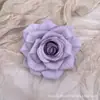 Hermosa cabeza de flor de rosa de lana multicolor de alta calidad sin deformación, pared de flores de boda, flor de simulación de color especial para primavera y otoño