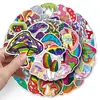 50 pegatinas coloridas con diseño de grafiti de hongos, con personalidad, coloridas, pequeñas y frescas, para patineta, equipaje, impermeables.