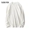 Camiseta Masculina Nova Tendência Gola Redonda Manga Longa 2025 Outono Térmica dos Dois Lados Confortável Camisa Base Simples e Estilosa