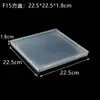 Caja de embalaje de plástico transfronteriza de 1.5 cm, caja cuadrada de plástico PP para piezas de joyería, caja plana de Amazon, caja de almacenamiento rectangular transparente