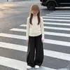 Colección de primavera y otoño estilo coreano 2026: camiseta de manga larga con cuello alto, adecuada como capa interior para niñas y niños