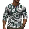 Camiseta de manga larga para hombre, adecuada para exportación y ventas transfronterizas, estilo casual, diseño de estampado digital, camisa de manga larga abotonada, ropa para hombre