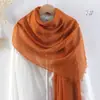 Bufanda de Algodón y Lino Burbuja de Comercio Exterior, Bufanda de Seda para Mujer, Pañuelo Versátil para la Cabeza, Bufanda Larga para Proteger del Sol, Bufanda de Color Sólido, Venta al por Mayor desde el Fabricante