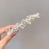 Pinza para el pelo vintage de cristal estilo francés, pinza lateral para flequillo para mujer, accesorio para el pelo de resorte elegante y sofisticado