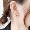 Aretes Sencillos de Acero de Titanio con Mariposa Esmerilada Estilo Coreano para Mujer Estudiantes Japoneses y Coreanos Pequeños y Exquisitos de Alta Gama Combinan con Todo Aretes que No se Desvanecen