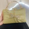Bolso de noche socialité plateado con lentejuelas, bolso cuadrado pequeño, bolso de hombro bandolera, bolso de mano para banquete, vestido, bolso de noche con incrustaciones de diamantes