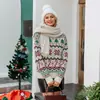 Cross Europe 2026 Nuevo Suéter Casual Blanco para Mujer Otoño Invierno Árbol de Navidad Jacquard Suéter Navideño Personalizado