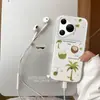 Adecuado para Funda de Teléfono Huawei Pura90 Pro Max, Estilo Coreano de Gama Alta, Moda Simple de Dibujos Animados, Diseño de Palmera de Vacaciones