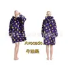 Ropa de invierno de franela con capucha de dibujos animados transfronteriza para adultos, grosor aumentado para hombres y mujeres, ropa perezosa para parejas, venta al por mayor