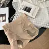 Bragas Sexy de Encaje Semi-Transparentes de Cintura Alta para Mujer, Control de Abdomen, Secado Rápido, Hilo Dental, Entrepierna de Seda de Morera para Mujer