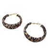 Brincos Redondos Geométricos Personalizados com Estampa de Leopardo Nicho Elegante Acessível Luxo High-End Modernos Brincos Exquisitos Modernos para Mulheres