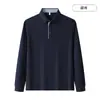 Camisa Polo de Nylon 220g con Cuello y Mangas Largas Ropa de Trabajo Logo Impreso Personalizado Evento de Reunión Anual de la Empresa Camisa Cultural