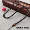 Cuerda para Colgar Colgante de Jade en el Cuello Longitud Ajustable Nudo de Seda Dorada Cuentas de Ágata Roja Cordón Tejido a Mano DIY Venta al por Mayor