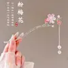 Pasador de Flor con Borla Estilo Antiguo para Mujer, de Alta Gama y Elegante, Versátil Pasador Hanfu, Pasador para Moño en la Parte Trasera de la Cabeza