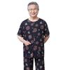 Pijama de Algodão e Seda para Homens de Meia-Idade e Idosos Primavera e Outono Cardigã de Manga Longa Roupas de Casa para o Pai Terno de Algodão e Seda de Manga Longa Pai