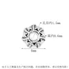 Prata de Lei S925 Mantra de Seis Caracteres Coração Vazado Base de Flor Prata Tailandesa Tampa de Flor Pequena Base de Contas Almofada Acessórios para Miçangas DIY