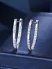 Pendientes Sencillos y Elegantes Incrustados con Circonitas, Pendientes de Lujo Ligero y de Alta Gama, Estilo Europeo y Americano, Clips para Orejas Versátiles para el Uso Diario