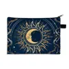 2026 Carteira de Moedas Grande Capacidade com Estampa do Sol do Tarot Bolsa com Zíper para Guardar Chaves e Moedas
