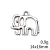 14x16mm 0.9g Multicolor Accesorios DIY Dijes Colgante Pequeño Elefante