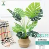Maceta de planta verde artificial Decoración de plátano de planta artificial nórdica hoja de tortuga estilo ins sala de estar decoración interior grande